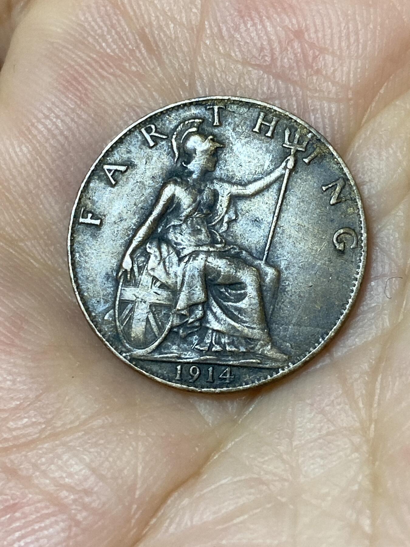 2025年第七十五场(总第一百零一场）外国好品散币(免佣金) 英国🇬🇧1914年1法新(乔治五世第一版)