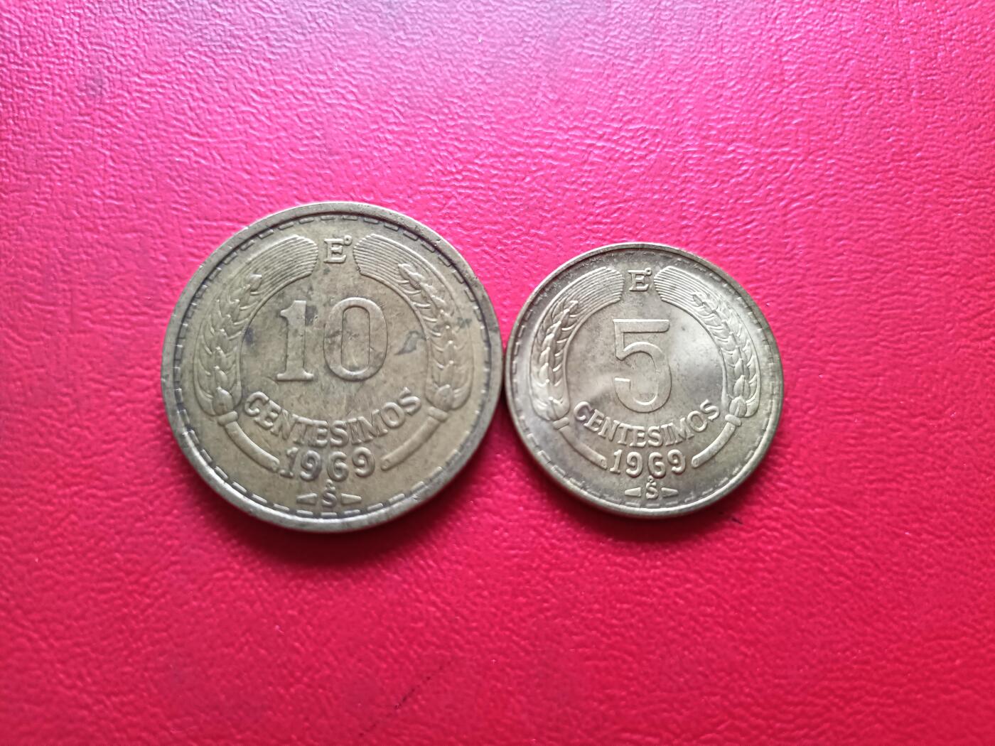 【云涧收藏】第五十场 智利1969年5、10分2枚
