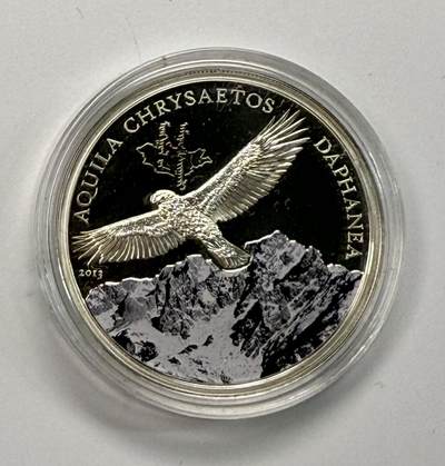 S&S Numismatic世界钱币-拍卖 第112期  - 蒙古2013年 蒙古野生动物系列-金鹰 500图格里克精制纪念银币  25克925银
