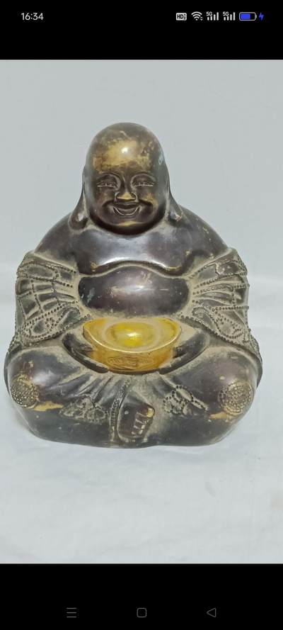 清代弥勒佛圣像，手持金元宝，寓意好，可收藏，可供奉 镇宅 辟邪 保平安，保存完整，包老！ - 清代弥勒佛圣像，手持金元宝，寓意好，可收藏，可供奉 镇宅 辟邪 保平安，保存完整，包老！