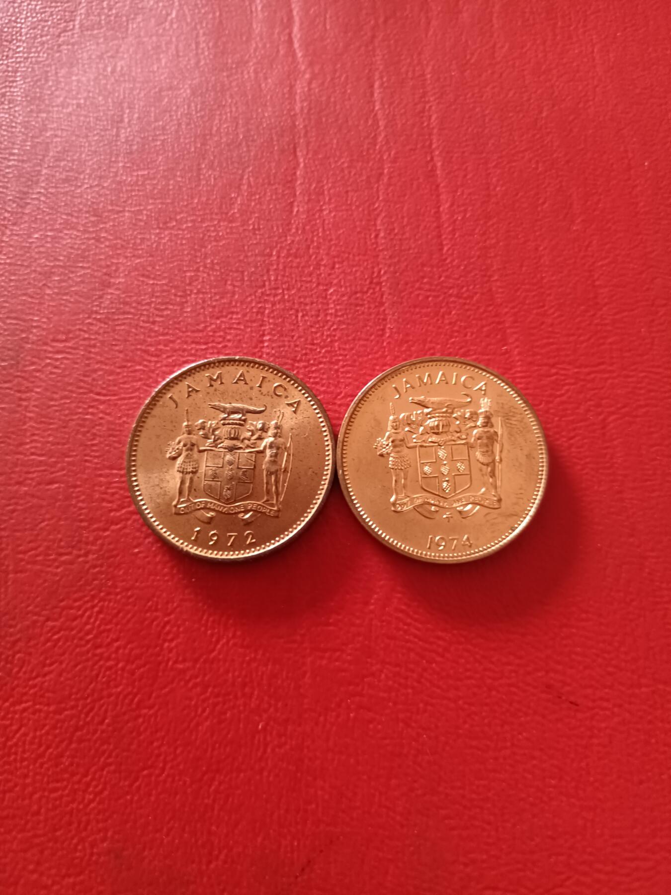 【云涧收藏】第五十场 牙买加1分2枚，含FA0纪念币，BU