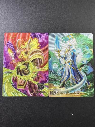 公益拍NO.3期 热点+经典，史上最强！买家0佣金！卖家送拍0抽成！（周六晚8点截拍，量大管饱！）   - 奇点卡牌 魔兽 萨格拉斯、吉安娜 粗闪 共2张