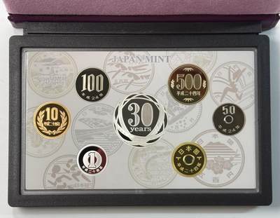 S&S Numismatic世界钱币-拍卖 第112期  - 日本2012年 5百円货币诞生30周年 6枚套币+1枚20克银章 官方卡币