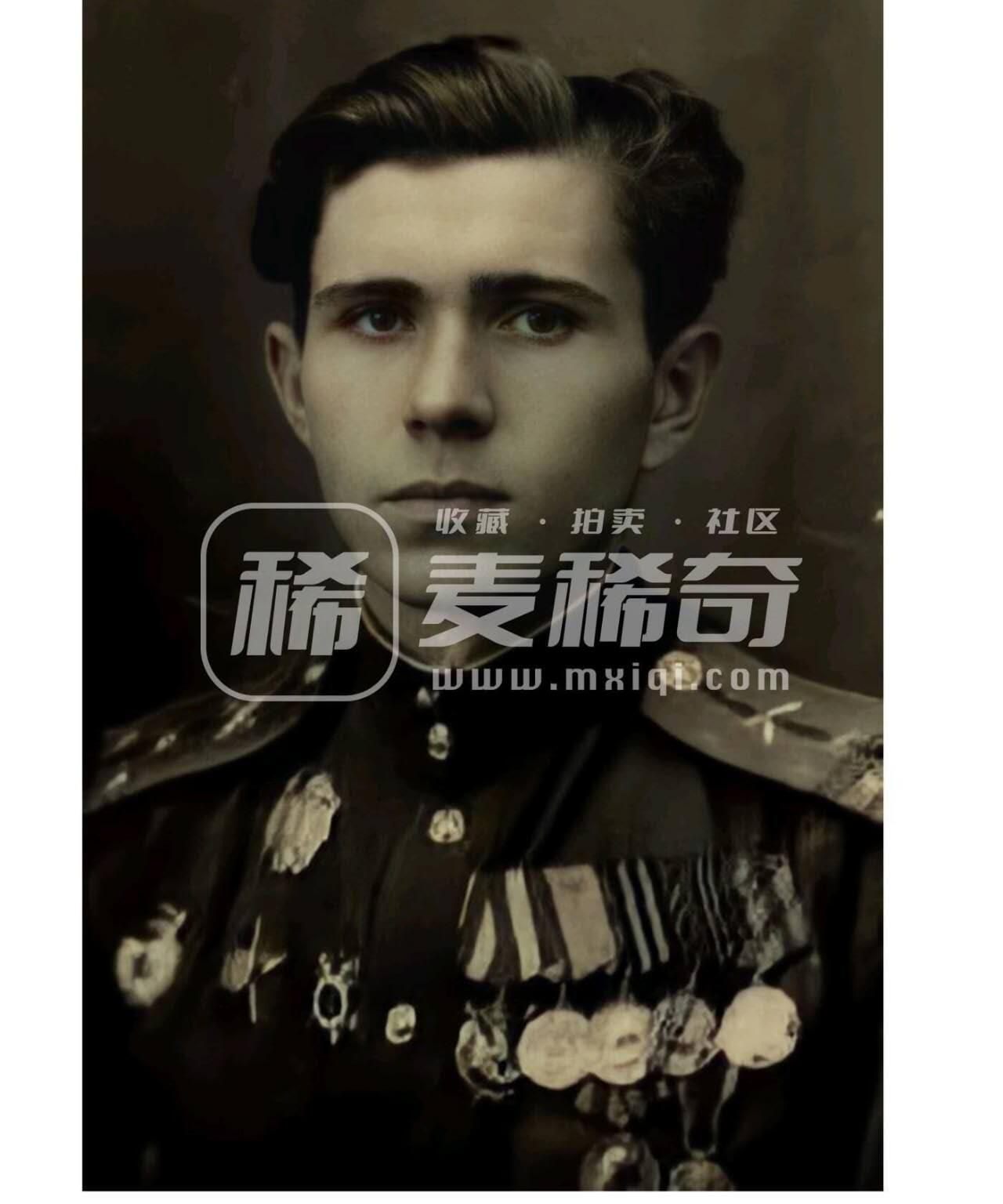 各国勋章奖章拍卖第38期，纪念二战结束80周年 苏联红旗勋章128366号，1944年上尉指挥反坦克炮消灭2个连德军加3个机枪火力点获得，本人档案获得过亚历山大涅夫斯基和一级卫国战争勋章
