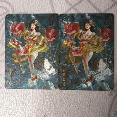 花开卡拍第33期（8月3号周日截拍，品控勿拍!!!拍品不寄存，运费5元，自制卡难免瑕疵，可能存在轻微撞角爆边等出厂瑕疵，品控介意勿拍！） - 燎原人间传 太平公主粗闪两张