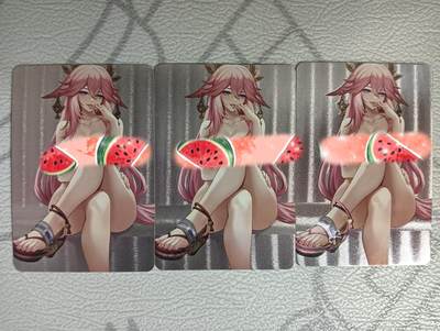 花开卡拍第33期（8月3号周日截拍，品控勿拍!!!拍品不寄存，运费5元，自制卡难免瑕疵，可能存在轻微撞角爆边等出厂瑕疵，品控介意勿拍！） - 艺术卡，八重神子，粗闪三宫