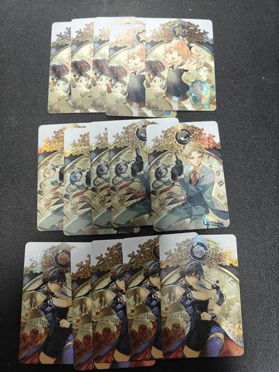 天玑星卡拍第一百一十期《8.4周一截拍》持续收拍收评中 满赠卡需备注 - 疾风卡牌 间谍过家家 纱布闪 15张 自制卡