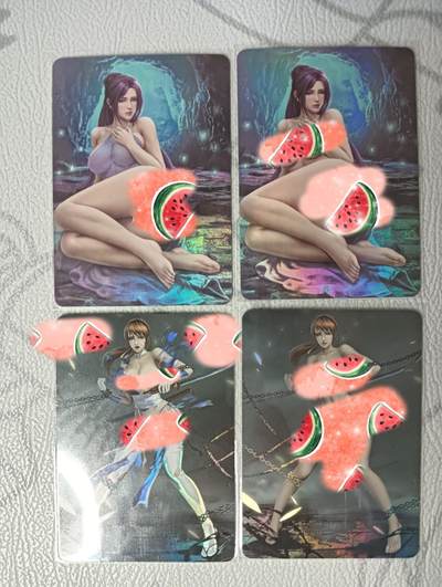 花开卡拍第33期（8月3号周日截拍，品控勿拍!!!拍品不寄存，运费5元，自制卡难免瑕疵，可能存在轻微撞角爆边等出厂瑕疵，品控介意勿拍！） - 凌墨卡牌 二渐变对卡 折光彩闪 第二张是艺术版
