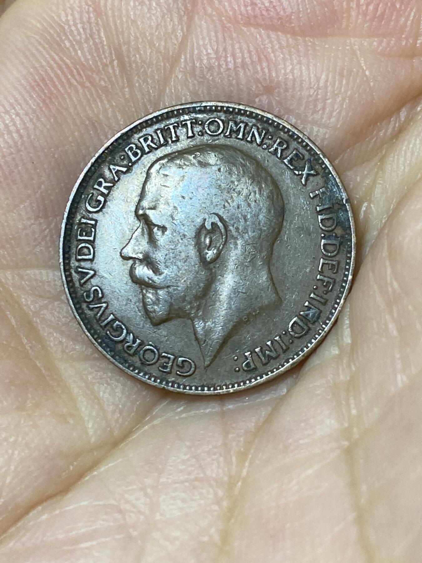 2025年第七十五场(总第一百零一场）外国好品散币(免佣金) 英国🇬🇧1921年1法新(乔治五世第二版)