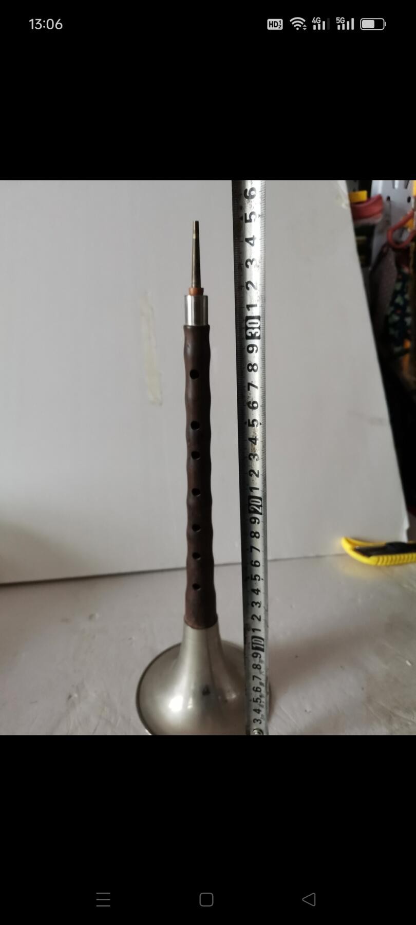 新收到硬木唢呐1个。D调。木质好，完整无裂。如图包老