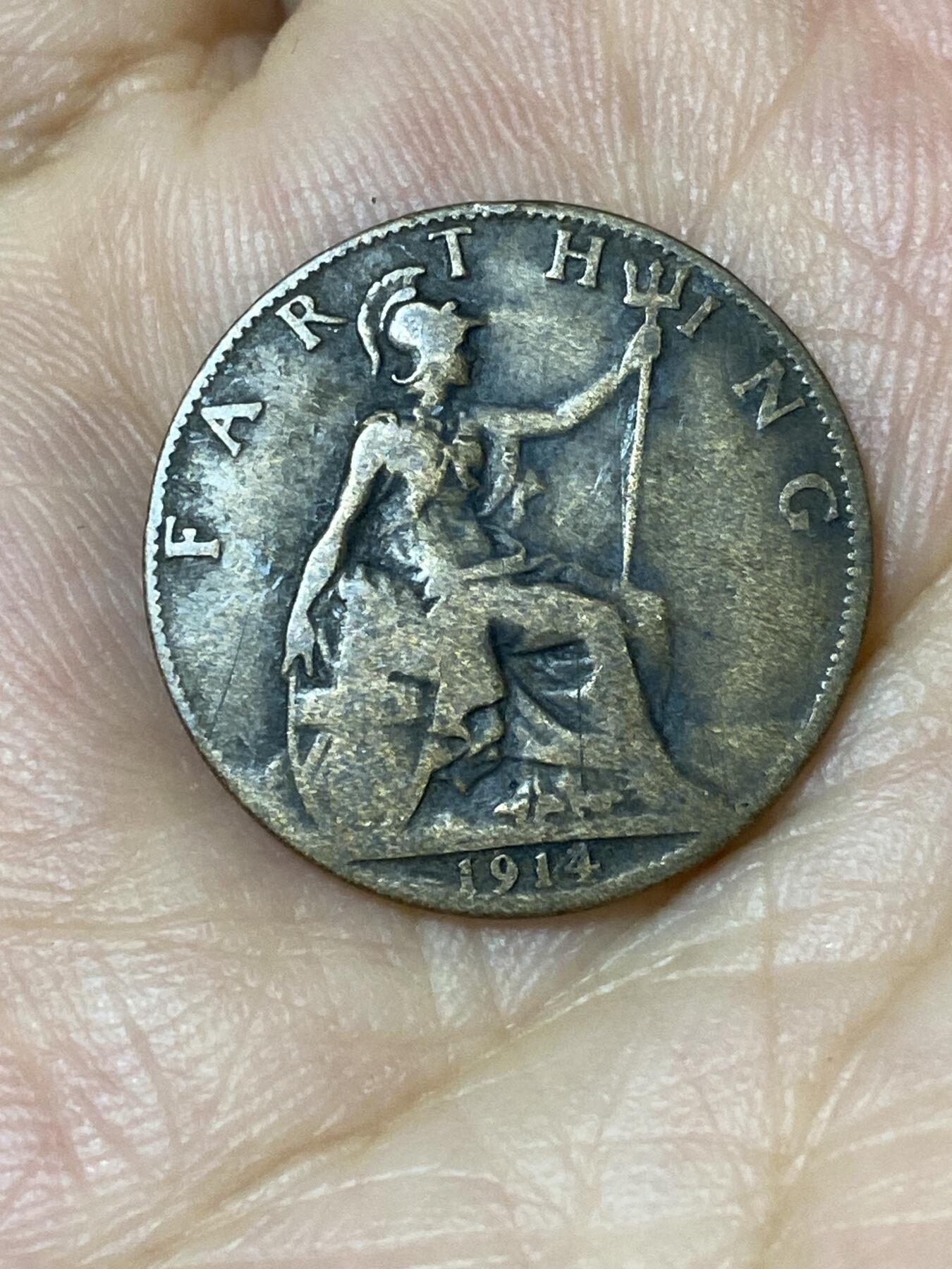 2025年第七十五场(总第一百零一场）外国好品散币(免佣金) 英国🇬🇧1914年1法新(乔治五世第一版)
