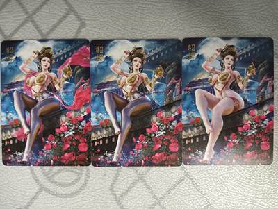 花开卡拍第33期（8月3号周日截拍，品控勿拍!!!拍品不寄存，运费5元，自制卡难免瑕疵，可能存在轻微撞角爆边等出厂瑕疵，品控介意勿拍！） - 燎原 绝色绘卷 绮梦篇 貂蝉 普卡3张