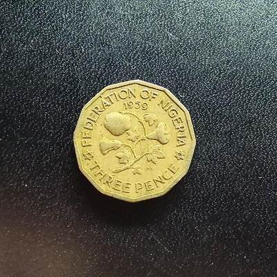 邮泉阁限时拍卖第二十场 各国硬币专场（请付一次邮费） - 英尼日利亚1959年3便士