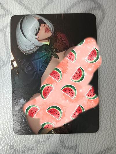 花开卡拍第33期（8月3号周日截拍，品控勿拍!!!拍品不寄存，运费5元，自制卡难免瑕疵，可能存在轻微撞角爆边等出厂瑕疵，品控介意勿拍！） - 艺术卡  机械纪元2B 彩闪清凉单卡