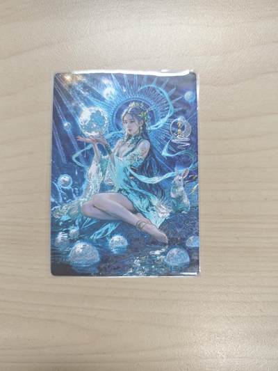 花开卡拍第33期（8月3号周日截拍，品控勿拍!!!拍品不寄存，运费5元，自制卡难免瑕疵，可能存在轻微撞角爆边等出厂瑕疵，品控介意勿拍！） - 奇点卡牌 宗rich常羲 半粗闪 1张