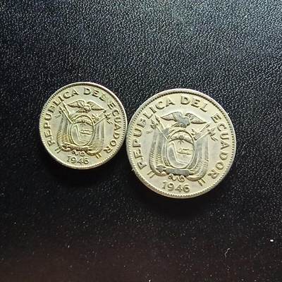 邮泉阁限时拍卖第二十场 各国硬币专场（请付一次邮费） - 厄瓜多尔1946年2枚