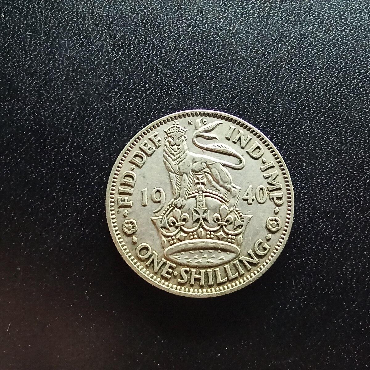 邮泉阁限时拍卖第二十场 各国硬币专场（请付一次邮费） 英国1944年英格兰1先令0.500银币5.66克
