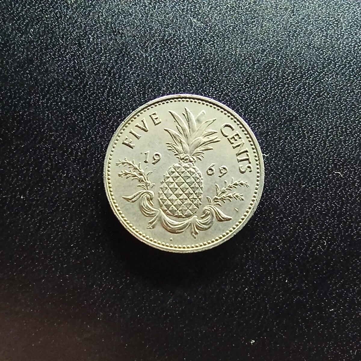 邮泉阁限时拍卖第二十场 各国硬币专场（请付一次邮费） 英属巴哈马群岛1969年5分