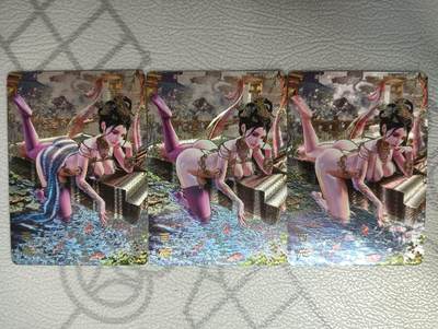 花开卡拍第33期（8月3号周日截拍，品控勿拍!!!拍品不寄存，运费5元，自制卡难免瑕疵，可能存在轻微撞角爆边等出厂瑕疵，品控介意勿拍！） - 燎原 绝色绘卷 绮梦篇 西施 浮雕3张