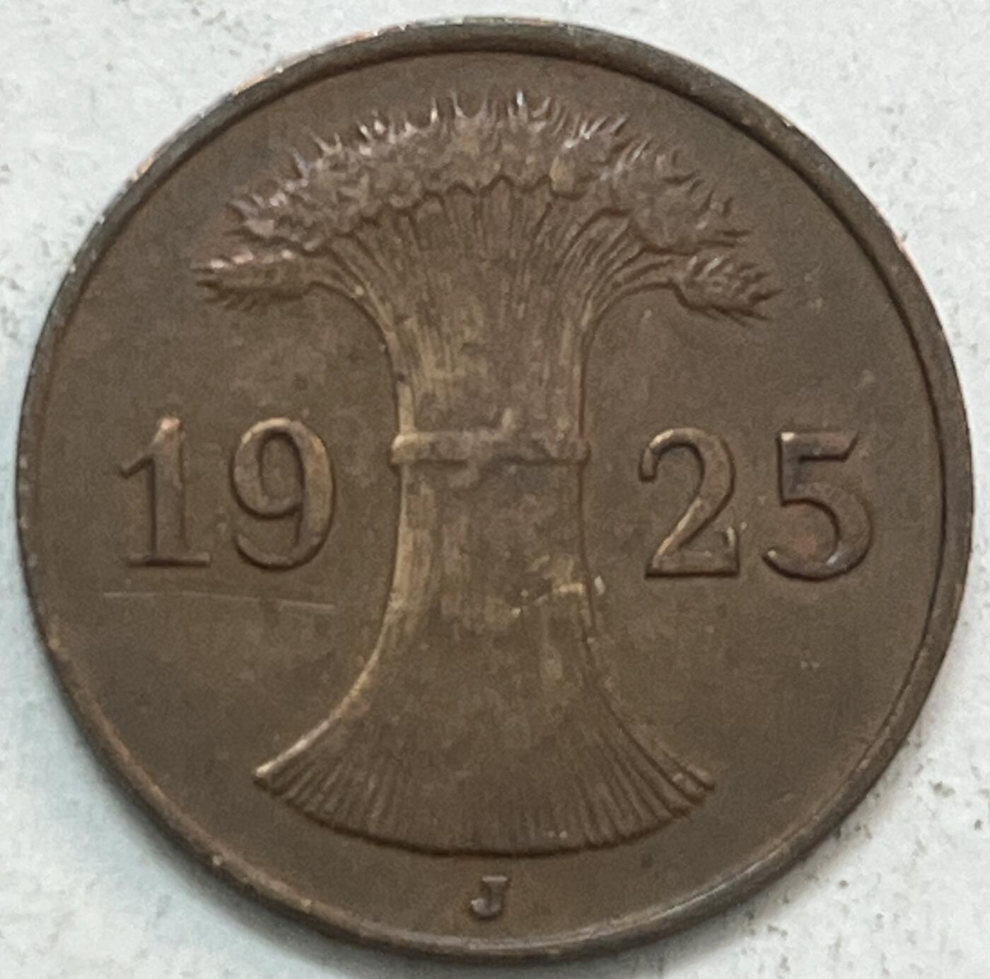 神仙姐姐-中外币专场20 1925年德国1芬尼