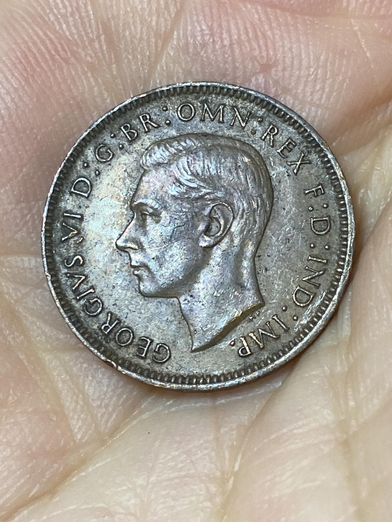2025年第七十五场(总第一百零一场）外国好品散币(免佣金) 英国🇬🇧1943年1法新(乔治六世第一版，印度皇帝版)