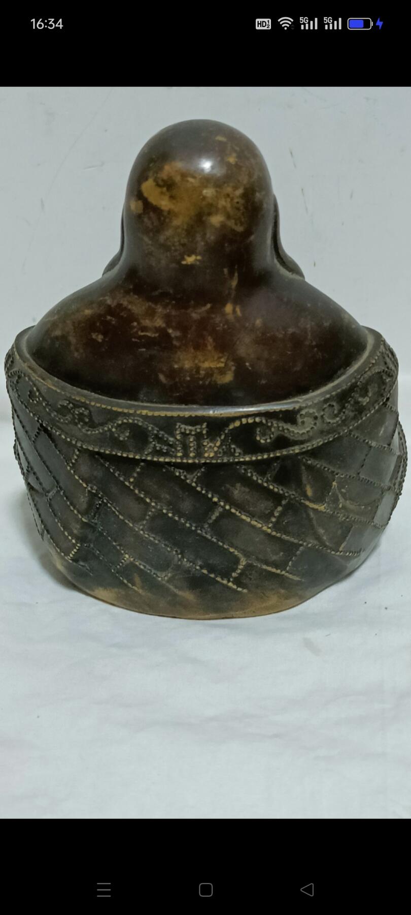清代弥勒佛圣像，手持金元宝，寓意好，可收藏，可供奉 镇宅 辟邪 保平安，保存完整，包老！