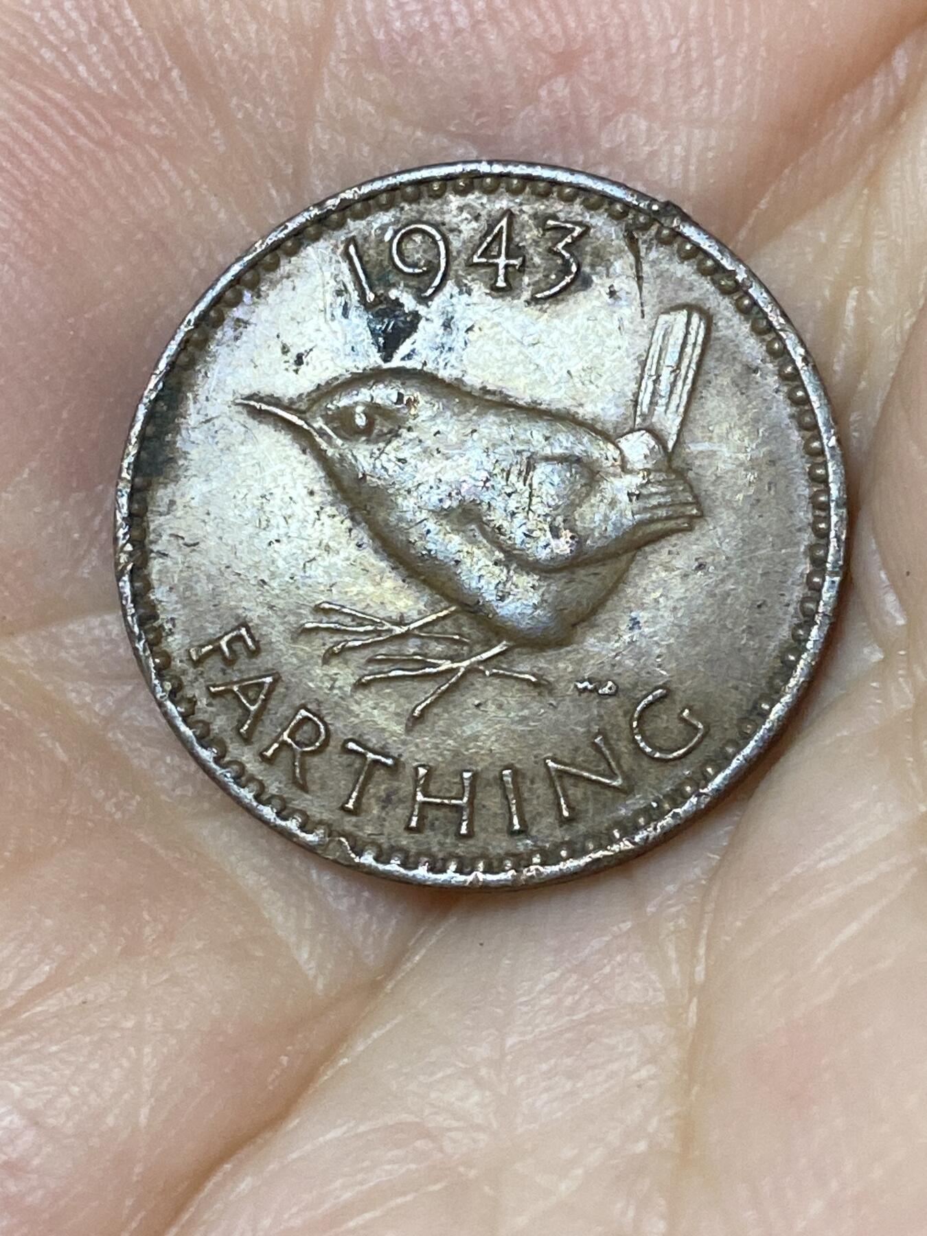 2025年第七十五场(总第一百零一场）外国好品散币(免佣金) 英国🇬🇧1943年1法新(乔治六世第一版，印度皇帝版)