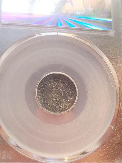 评级币 纪念币 硬币 1945年 海峡银币5分。