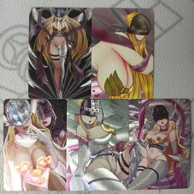 花开卡拍第33期（8月3号周日截拍，品控勿拍!!!拍品不寄存，运费5元，自制卡难免瑕疵，可能存在轻微撞角爆边等出厂瑕疵，品控介意勿拍！） - 宁缺，天女兽，粗闪一套五张