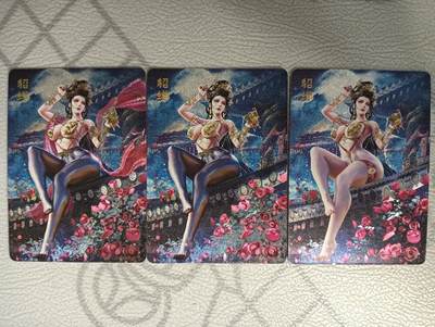 花开卡拍第33期（8月3号周日截拍，品控勿拍!!!拍品不寄存，运费5元，自制卡难免瑕疵，可能存在轻微撞角爆边等出厂瑕疵，品控介意勿拍！） - 燎原 绝色绘卷 绮梦篇 貂蝉 折光3张