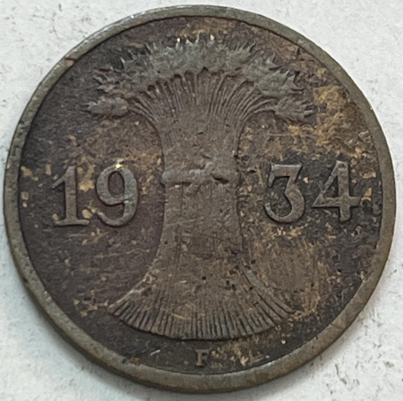 神仙姐姐-中外币专场20 1934年德国1芬尼