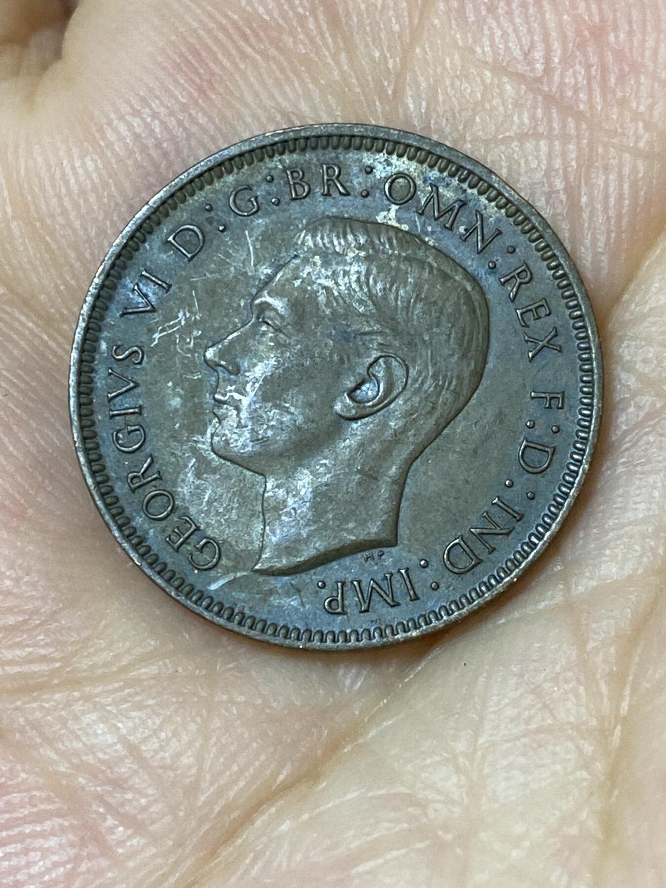 2025年第七十五场(总第一百零一场）外国好品散币(免佣金) 英国🇬🇧1941年1法新(乔治六世第一版，印度皇帝版)