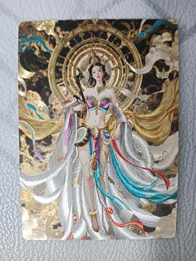 花开卡拍第33期（8月3号周日截拍，品控勿拍!!!拍品不寄存，运费5元，自制卡难免瑕疵，可能存在轻微撞角爆边等出厂瑕疵，品控介意勿拍！） - 奇点，敦煌飞天，粗闪一张