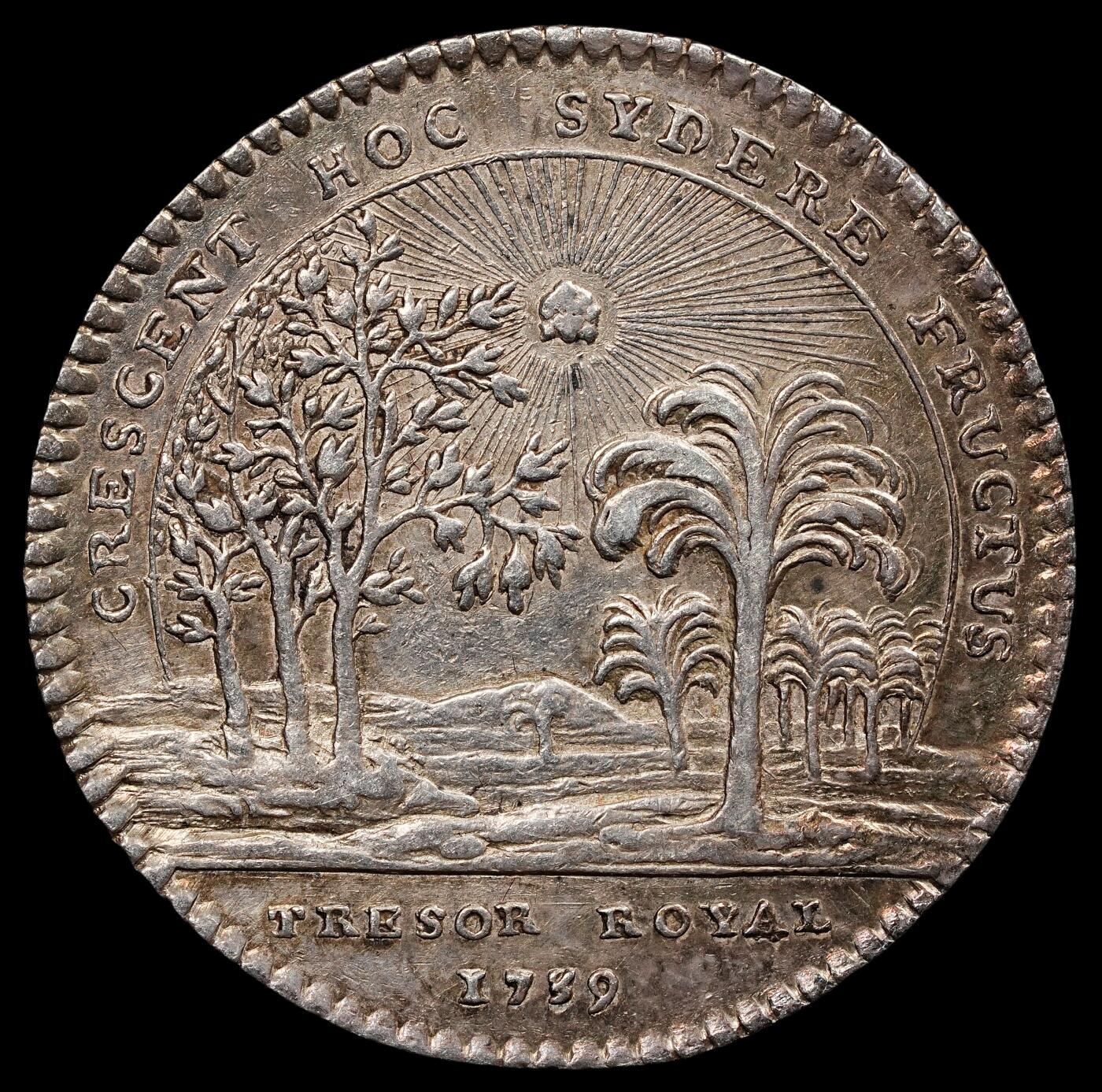 修遠堂世界钱币第七十九期 1739年法国代用银币 6.58g