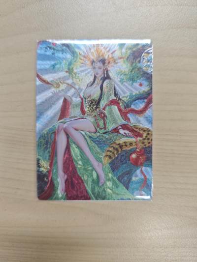 花开卡拍第33期（8月3号周日截拍，品控勿拍!!!拍品不寄存，运费5元，自制卡难免瑕疵，可能存在轻微撞角爆边等出厂瑕疵，品控介意勿拍！） - 奇点卡牌 宗rich西王母 半粗闪 1张