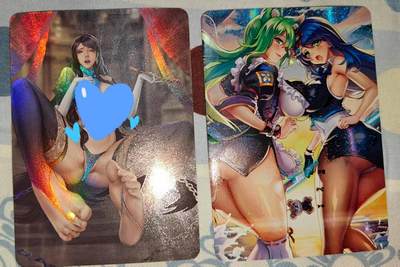 夜之极第二十七期 （8月2日周六晚6点半截拍，欢迎竞拍） - ACG美女 折光纱布闪  艺术卡 2张