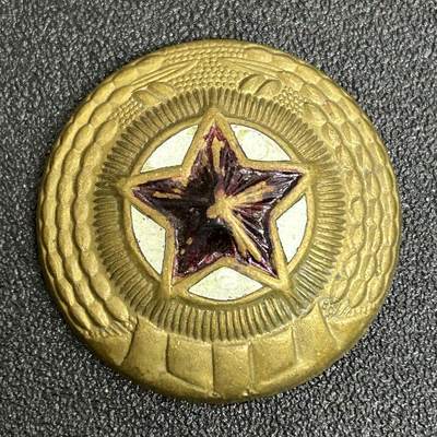 西秦中古拍卖第五十三期 - 朝鲜人民军早期铜帽徽 大型