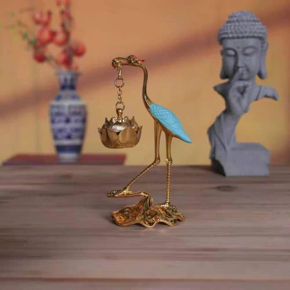 杂件，处理 仙鹤香炉