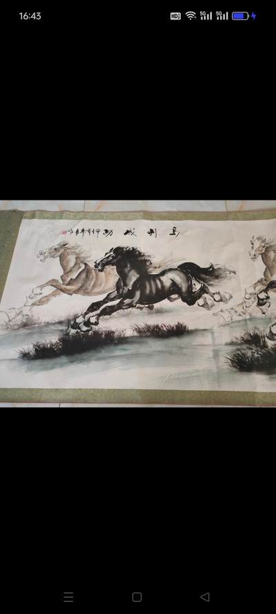 下乡收得国家一级美术师【谭乐丹】作品八骏图《马到成功》，画工精美 豪气，尺寸大，适合收藏，悬挂客厅 会所 ……寓意甚好，自然老旧，包老！ - 下乡收得国家一级美术师【谭乐丹】作品八骏图《马到成功》，画工精美 豪气，尺寸大，适合收藏，悬挂客厅 会所 ……寓意甚好，自然老旧，包老！
