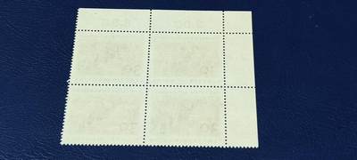 德国邮票专场，都是四方联 德国邮票四方连，1969年发行，欧洲自然保护年  海滨、丘陵、山区、河流，品相如图