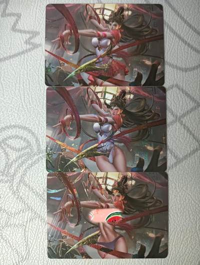 花开卡拍第33期（8月3号周日截拍，品控勿拍!!!拍品不寄存，运费5元，自制卡难免瑕疵，可能存在轻微撞角爆边等出厂瑕疵，品控介意勿拍！） - 艺术卡 三国杀 灵雎 3渐变