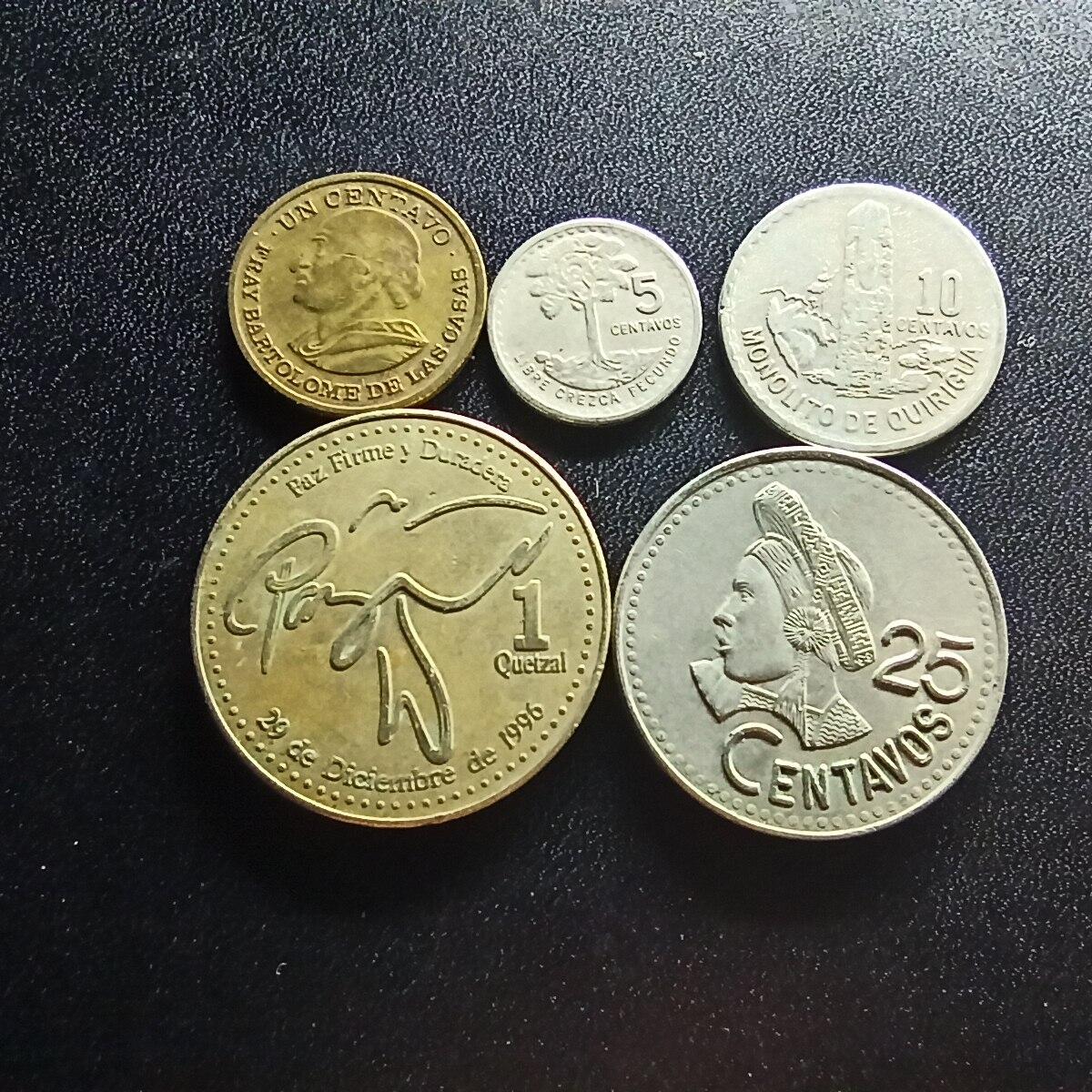 邮泉阁限时拍卖第二十场 各国硬币专场（请付一次邮费） 危地马拉5枚