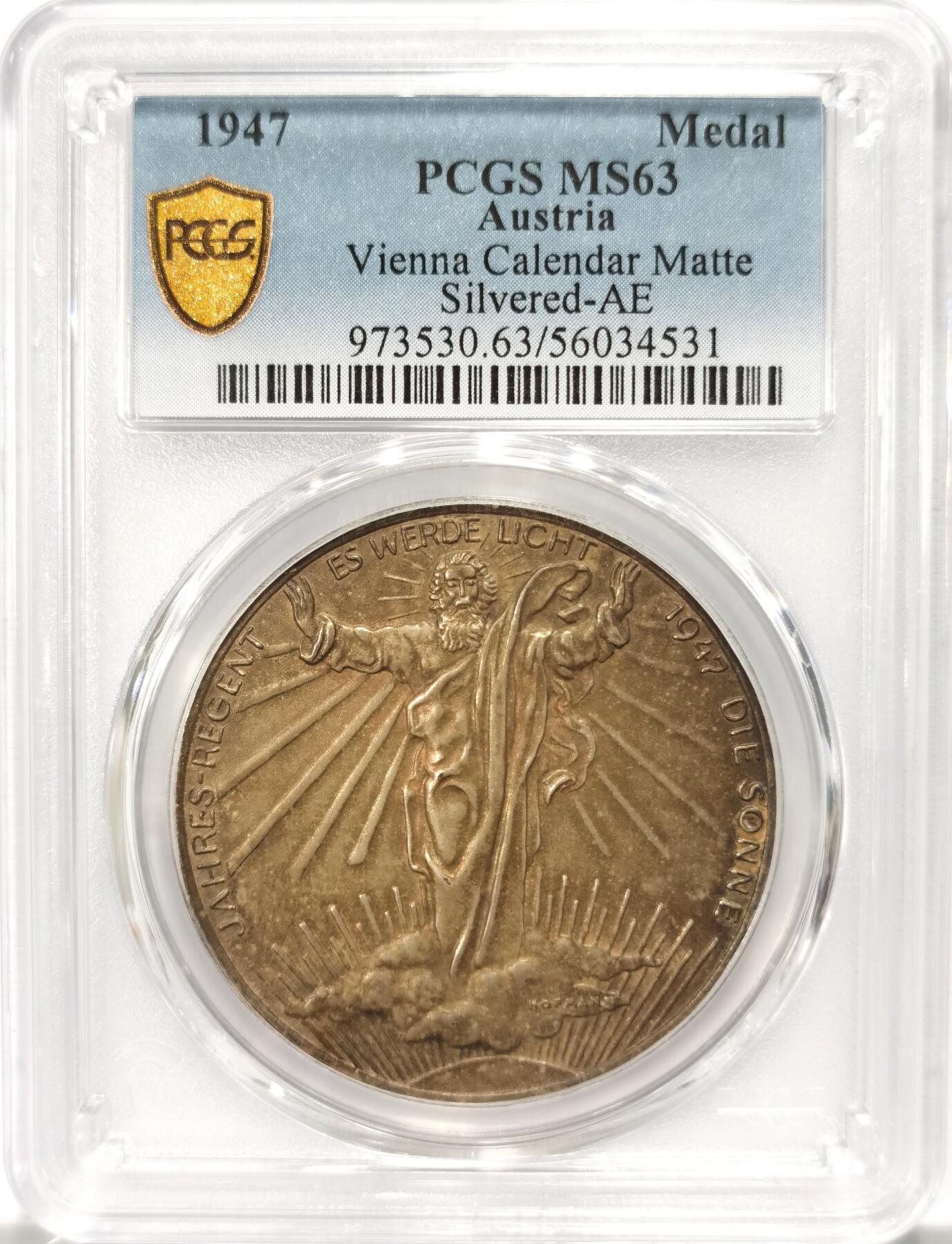 博洋堂世界钱币拍卖第134期（全场包邮） PCGS MS63 维也纳日历系列唯一亚军！上面只有一个冠军分！