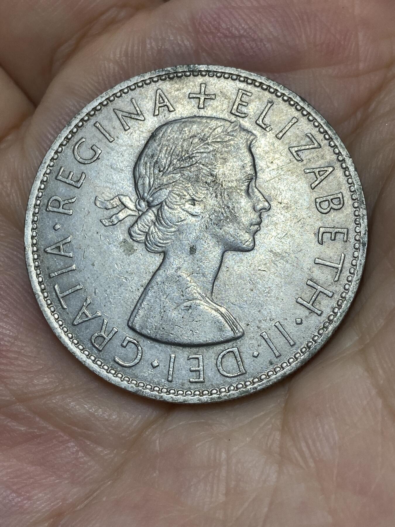 2025年第七十五场(总第一百零一场）外国好品散币(免佣金) 英国🇬🇧1966年半克朗(伊丽莎白二世青年桂冠第二版)