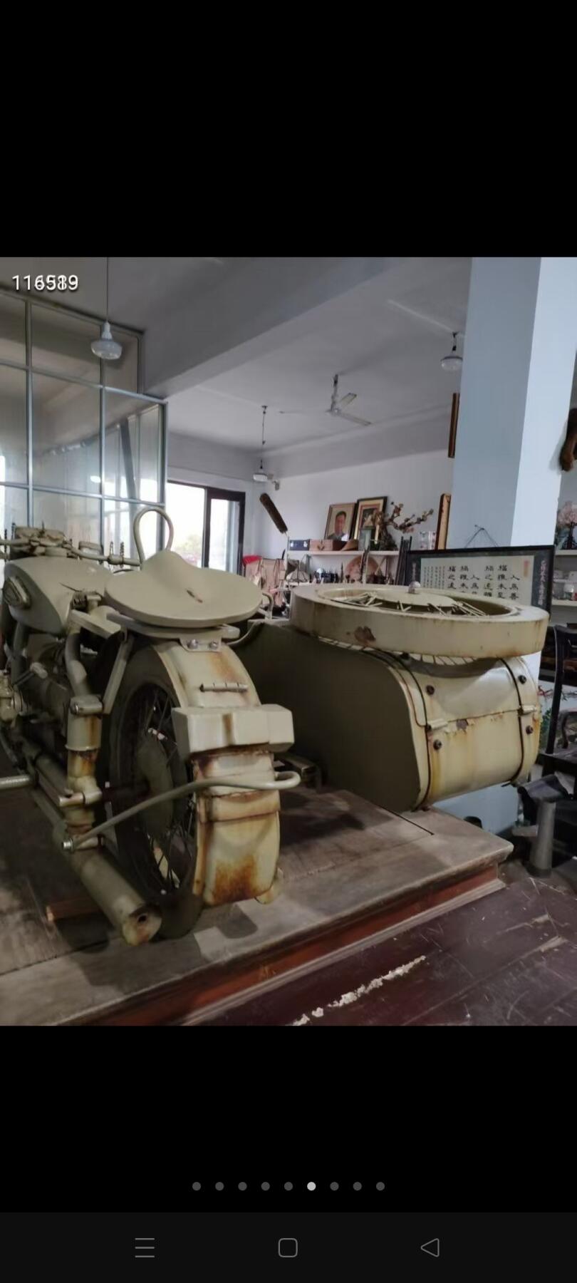 国外回流铁质挎斗老骗三三轮大型模型，展览品，品相完整，值得收藏，尺寸如图，包老
