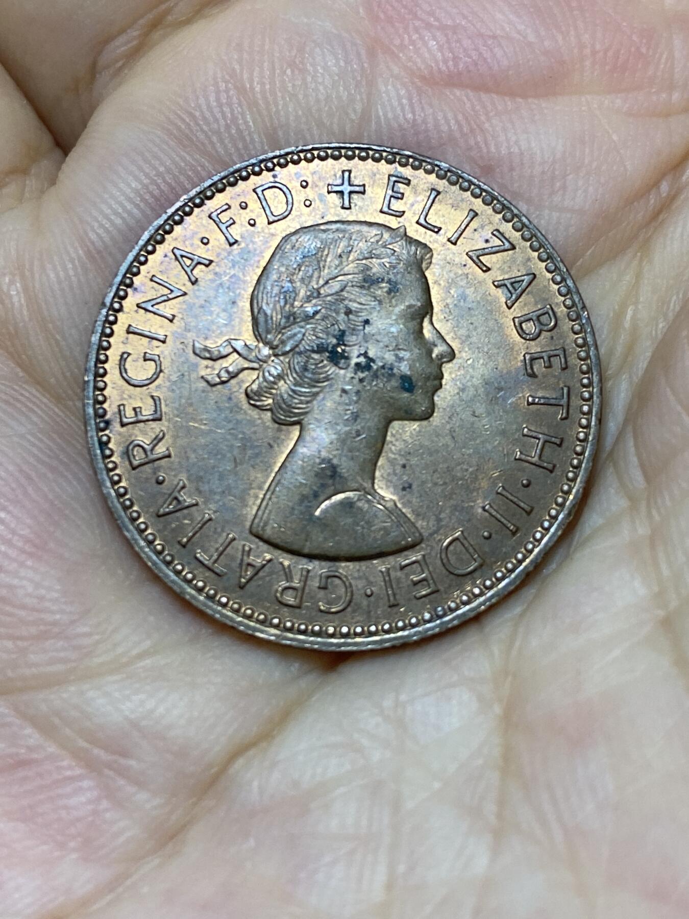 2025年第七十五场(总第一百零一场）外国好品散币(免佣金) 英国🇬🇧1967年半便士(伊丽莎白二世青年桂冠第二版，普制币关门年)
