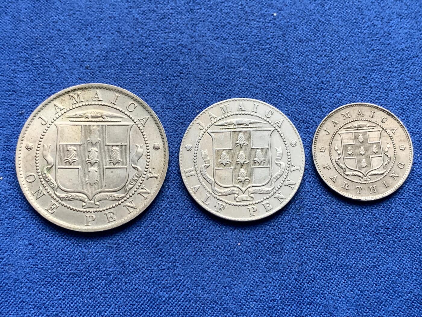 《竞宝斋》第407场 周日，周一，2场连拍 （全场包邮） 3枚一组 英属牙买加1918-1926年乔治五世