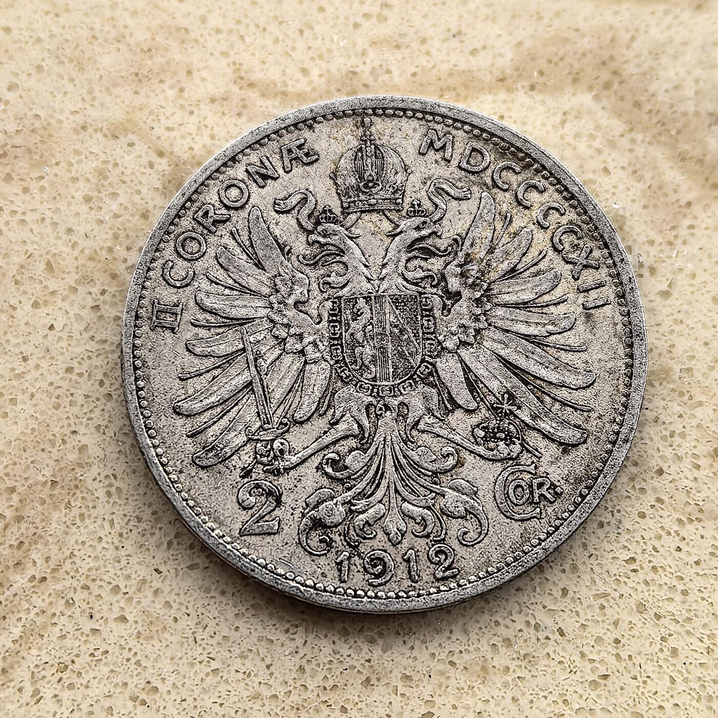 道一币馆币章第一百四十一场 奥匈帝国1912年弗兰兹一世双头鹰2克朗银币