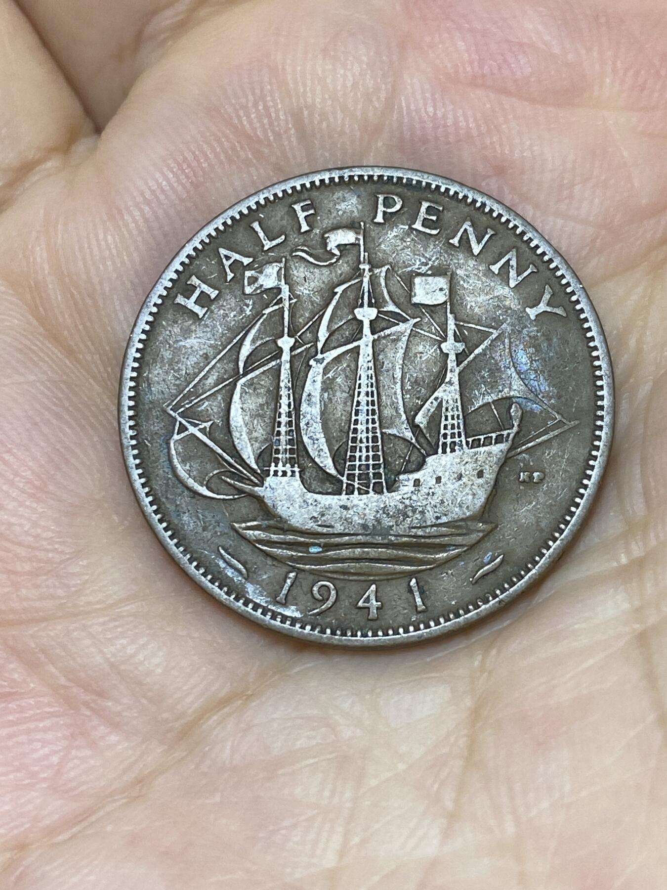 2025年第七十五场(总第一百零一场）外国好品散币(免佣金) 英国🇬🇧1941年半便士(乔治六世第一版，印度皇帝版)