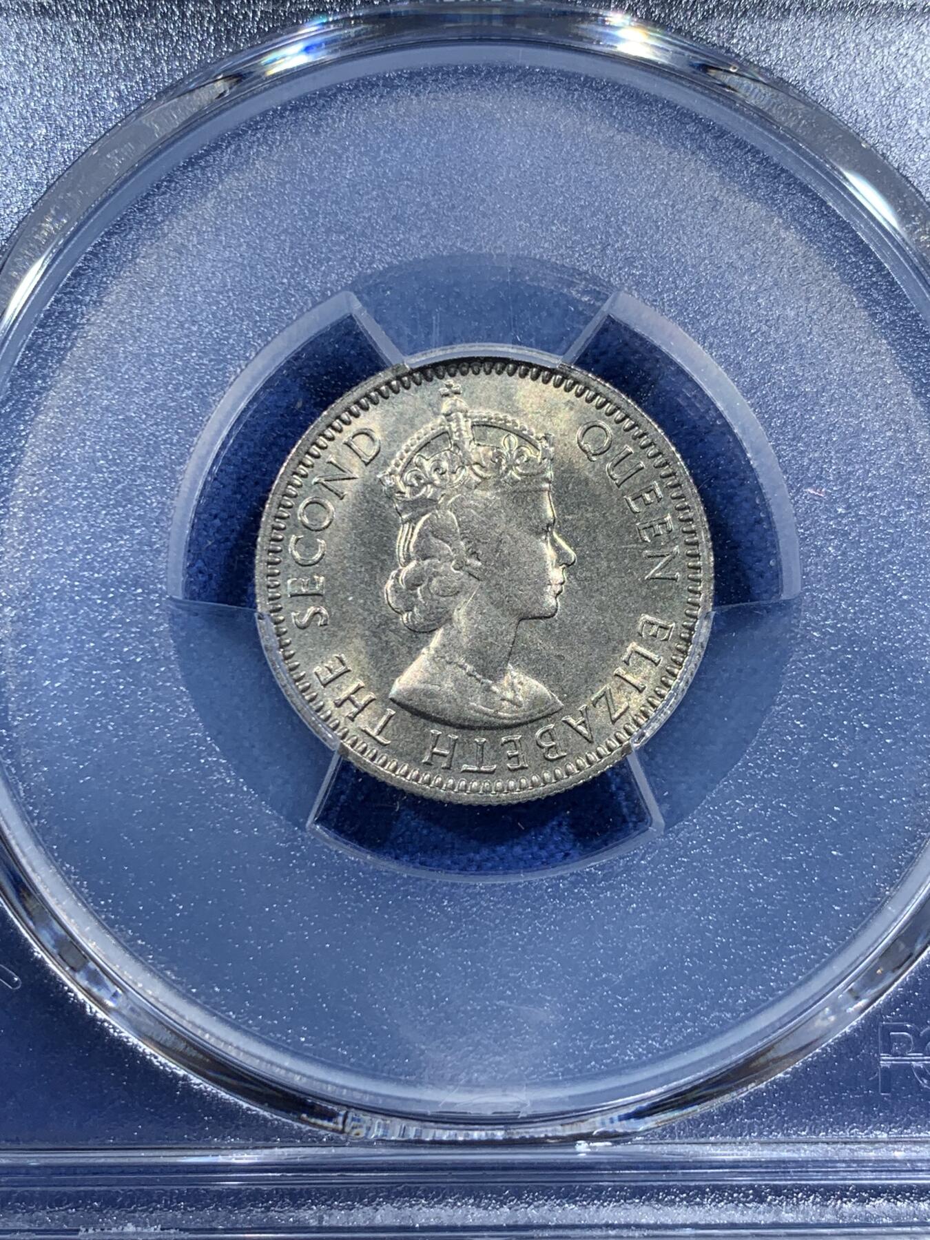 《竞宝斋》第407场 周日，周一，2场连拍 （全场包邮） PCGS MS66 斐济1967年6便士 超高分少见 斐济的币本来就很少见 高分更是困难 发行量仅80万